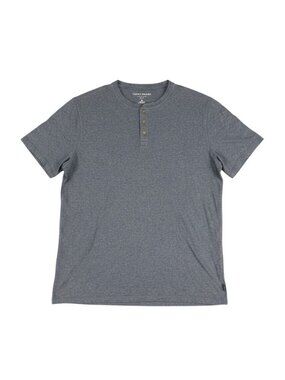 Lucky Brand Mens Blue Henley T-Shirt Short Sleeve XL Casual
